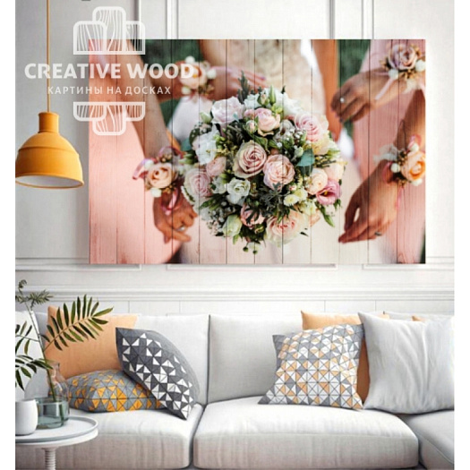 Картины в интерьере артикул Цветы -13 Подружки невесты, Цветы, Creative Wood